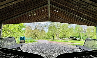 An diesem Pavillion im Bürgerpark Hausberge kam es zur Tat. MT-Archivfoto: - Thomas Lieske An diesem Pavillion im Bürgerpark Hausberge kam es zur Tat. MT-Archivfoto: - Thomas Lieske