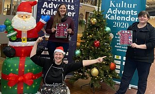 Grit Fiefstück, Ann-Kathrin Albert und Linn Kaßner-Dingersen freuen sich auf Weihnachten in der Zukunftswerkstatt. - Privat Grit Fiefstück, Ann-Kathrin Albert und Linn Kaßner-Dingersen freuen sich auf Weihnachten in der Zukunftswerkstatt. - Privat