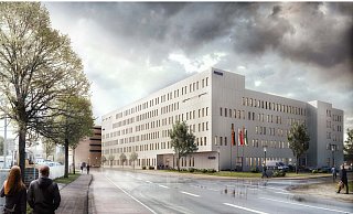 So sieht der Entwurf des neuen Polizeidienstgebäudes am Stadtholz aus. - NW So sieht der Entwurf des neuen Polizeidienstgebäudes am Stadtholz aus. - NW