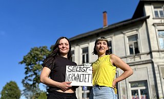 Hannah (l.) und Ruth von der Initiative Petristraße 2. - Stefan Becker Hannah (l.) und Ruth von der Initiative Petristraße 2. - Stefan Becker