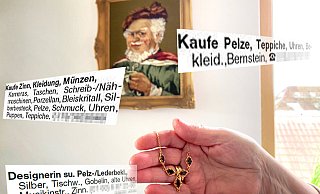 Per Kleinanzeige hatte ein Mann nach Gobelin-Wandbildern gesucht. Bei einer Gütersloher Rentnerin stieß er mit seinem Gesuch auf Interesse. - Christian Bröder / Illustration: Andreas Frücht Per Kleinanzeige hatte ein Mann nach Gobelin-Wandbildern gesucht. Bei einer Gütersloher Rentnerin stieß er mit seinem Gesuch auf Interesse. - Christian Bröder / Illustration: Andreas Frücht