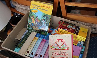 Beim ersten Wiederverwendungstag auf dem Recyclinghof wurden unter anderem tolle Bücher und Stühle abgegeben. - GEG Beim ersten Wiederverwendungstag auf dem Recyclinghof wurden unter anderem tolle Bücher und Stühle abgegeben. - GEG