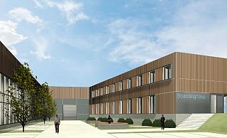 Der geplante Neubau soll zum Zentrum der Aus- und Weiterbildung in der Möbelindustrie werden. - ZEUS Der geplante Neubau soll zum Zentrum der Aus- und Weiterbildung in der Möbelindustrie werden. - ZEUS