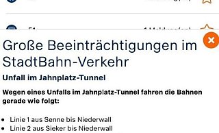 So sah die Info von MoBiel am Montagabend aus. Doch lange Zeit blieben die Kunden in Unklaren. - NW So sah die Info von MoBiel am Montagabend aus. Doch lange Zeit blieben die Kunden in Unklaren. - NW
