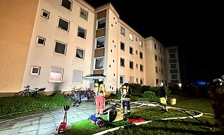 In einem Kellerabteil dieses Wohnkomplexes hat es gebrannt. Mehr als 70 Menschen mussten in der Folge evakuiert werden. - Patrick Schwemling In einem Kellerabteil dieses Wohnkomplexes hat es gebrannt. Mehr als 70 Menschen mussten in der Folge evakuiert werden. - Patrick Schwemling