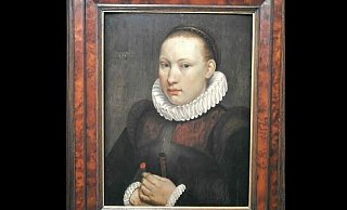 Das gestohlene "Portrait einer jungen Frau" des Malers Pieter Aertsen. Es entstand um 1561. - Polizei Das gestohlene "Portrait einer jungen Frau" des Malers Pieter Aertsen. Es entstand um 1561. - Polizei