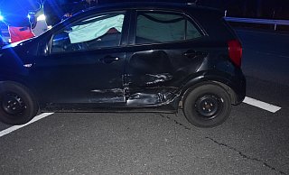 Eines der beteiligten Autos. - Polizei Herford Eines der beteiligten Autos. - Polizei Herford