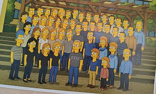 Das Kollegium des WGE gibt es nun auch KI-generiert im Simpsons-Stil. Warum die Haare dem Kollegen links im Bild zu Berge stehen, weiß niemand außer der KI. - Jan-Henrik Gerdener Das Kollegium des WGE gibt es nun auch KI-generiert im Simpsons-Stil. Warum die Haare dem Kollegen links im Bild zu Berge stehen, weiß niemand außer der KI. - Jan-Henrik Gerdener