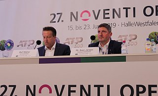 Gemeinsame Pressekonferenz: Ralf Weber und Sven Jansen resümieren ihre neue Kooperation. - Melanie Wigger Gemeinsame Pressekonferenz: Ralf Weber und Sven Jansen resümieren ihre neue Kooperation. - Melanie Wigger