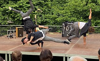 Mit ihrer Mischung aus Artistik, Beatboxing und Comedy begeisterten Tridiculuos. - Dirk Windmöller Mit ihrer Mischung aus Artistik, Beatboxing und Comedy begeisterten Tridiculuos. - Dirk Windmöller