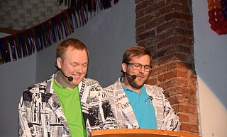 Chronisten halten Augen und Ohren offen: Patrick Berlage und David Glahn. - Anja Ebner Chronisten halten Augen und Ohren offen: Patrick Berlage und David Glahn. - Anja Ebner