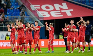 Im März spielt Russlands Fußball-Nationalmannschaft gegen Serbien und Paraguay. - Dmitri Lovetsky/AP/dpa Im März spielt Russlands Fußball-Nationalmannschaft gegen Serbien und Paraguay. - Dmitri Lovetsky/AP/dpa