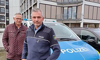 Dirk Finke (links) und Thomas Brakemann von der Kreispolizei Minden-Lübbecke ziehen beim Projekt gegen Jugendkriminalität Bilanz. MT-Foto: Doris Christoph - Doris Christoph Dirk Finke (links) und Thomas Brakemann von der Kreispolizei Minden-Lübbecke ziehen beim Projekt gegen Jugendkriminalität Bilanz. MT-Foto: Doris Christoph - Doris Christoph