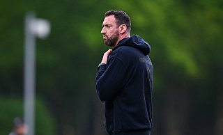 Der Kontrollausschuss des Deutschen Fußball-Bundes ermittelt gegen Arminia-Trainer Mitch Kniat. - Teresa Kroeger Der Kontrollausschuss des Deutschen Fußball-Bundes ermittelt gegen Arminia-Trainer Mitch Kniat. - Teresa Kroeger