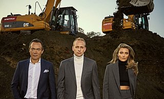 Die Gesellschafter Thomas Hagedorn (l.), Christian Hülsewig und Sophia Thomalla. - Schüttflix Die Gesellschafter Thomas Hagedorn (l.), Christian Hülsewig und Sophia Thomalla. - Schüttflix