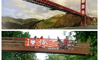 Bei der Fotoaktion werden Postkarten-Motive gesucht, die an Gütersloh erinnern. Anke Boknecht hat den Vergleich zwischen der Golden-Gate-Bridge und der B61-Brücke über den Westring gewählt. - Anke Boknecht / Andreas Frücht Bei der Fotoaktion werden Postkarten-Motive gesucht, die an Gütersloh erinnern. Anke Boknecht hat den Vergleich zwischen der Golden-Gate-Bridge und der B61-Brücke über den Westring gewählt. - Anke Boknecht / Andreas Frücht
