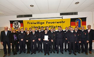 Zahlreiche Ehrungen und Beförderungen wurden bei der Jahreshauptversammlung des Löschzuges Höxter ausgesprochen. - Heinz Kube/ FFW Zahlreiche Ehrungen und Beförderungen wurden bei der Jahreshauptversammlung des Löschzuges Höxter ausgesprochen. - Heinz Kube/ FFW