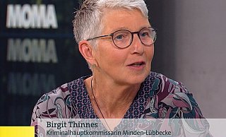 Birgit Thinnes war am Montagmorgen in der ARD-Sendung "Morgenmagazin" zu Gast und sprach mit Moderator Sven Lorig über Gewaltkriminalität von Kindern und Jugendlichen. Screenshot: - ARD Mediathek Birgit Thinnes war am Montagmorgen in der ARD-Sendung "Morgenmagazin" zu Gast und sprach mit Moderator Sven Lorig über Gewaltkriminalität von Kindern und Jugendlichen. Screenshot: - ARD Mediathek