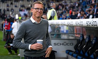 Michael Mutzel hat seit Sommer 2023 das Sagen bei Arminia Bielefeld. - Teresa Kroeger Michael Mutzel hat seit Sommer 2023 das Sagen bei Arminia Bielefeld. - Teresa Kroeger