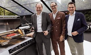 Die Miele-Geschäftsführung um Markus Miele (v.l.), Axel Kniehl und Stefan Breit. - Miele Die Miele-Geschäftsführung um Markus Miele (v.l.), Axel Kniehl und Stefan Breit. - Miele