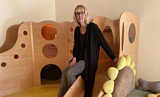 Petra Audia, Leiterin des Kindergartens "Tausendfüßler", in einem Spielraum. - Dirk Windmöller Petra Audia, Leiterin des Kindergartens "Tausendfüßler", in einem Spielraum. - Dirk Windmöller