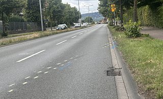 Unfallstelle auf der Ringstraße in Minden: Der Tatort des schweren Verkehrsunfalls, bei dem eine 48-jährige Frau lebensgefährlich verletzt wurde. MT-Foto: - Patrick Schwemling Unfallstelle auf der Ringstraße in Minden: Der Tatort des schweren Verkehrsunfalls, bei dem eine 48-jährige Frau lebensgefährlich verletzt wurde. MT-Foto: - Patrick Schwemling