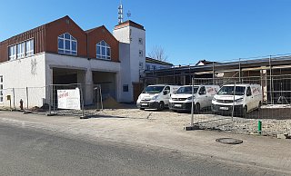 Feuerwehrhaus in Peckelsheim: Die Baustelle an der Lange Torstraße im März. - Dieter Scholz Feuerwehrhaus in Peckelsheim: Die Baustelle an der Lange Torstraße im März. - Dieter Scholz