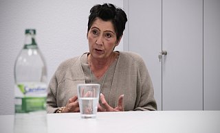 Silke Welling, Bürgermeisterkandidatin von Bündnis 90/Die Grünen in Löhne, beim Bewerbungsgespräch in der NW-Redaktion. - Felix Eisele Silke Welling, Bürgermeisterkandidatin von Bündnis 90/Die Grünen in Löhne, beim Bewerbungsgespräch in der NW-Redaktion. - Felix Eisele