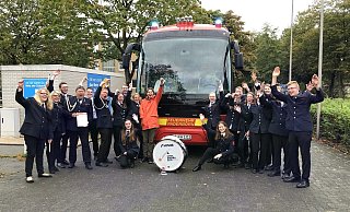 In Haltern freut sich der Spielmannszug Paderborn beim Tag der Feuerwehrmusik über das gute Abschneiden. - Feuerwehr Paderborn In Haltern freut sich der Spielmannszug Paderborn beim Tag der Feuerwehrmusik über das gute Abschneiden. - Feuerwehr Paderborn