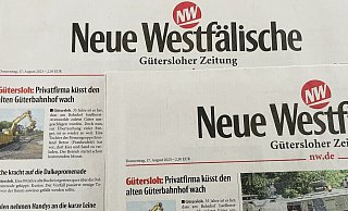 Wegen des Starkregens konnten einige Zusteller der "Neuen Westfälischen" im Kreis Gütersloh in der Nacht zu Donnerstag nicht losfahren. - Lena Vanessa Bleck Wegen des Starkregens konnten einige Zusteller der "Neuen Westfälischen" im Kreis Gütersloh in der Nacht zu Donnerstag nicht losfahren. - Lena Vanessa Bleck