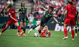 Die Bundesliga der Frauen stellt neue Rekordwerte auf. - Fabian Strauch/dpa Die Bundesliga der Frauen stellt neue Rekordwerte auf. - Fabian Strauch/dpa