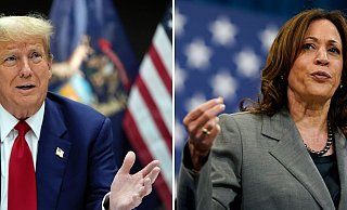 Nach einem Tauziehen wird es mindestens eine TV-Debatte zwischen Harris und Trump geben. (Archivbild) - Paul Sancya/Stephanie Scarbrough/AP/dpa Nach einem Tauziehen wird es mindestens eine TV-Debatte zwischen Harris und Trump geben. (Archivbild) - Paul Sancya/Stephanie Scarbrough/AP/dpa