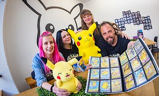 Pikachu ist immer dabei: das Pokémon-Team mit (v.l.) Lena Johanning, Jaqueline Detert, Daniela Wildenhof und Daniel Wildenhof. - Mike-Dennis Müller Pikachu ist immer dabei: das Pokémon-Team mit (v.l.) Lena Johanning, Jaqueline Detert, Daniela Wildenhof und Daniel Wildenhof. - Mike-Dennis Müller