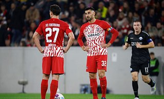 Der SC Freiburg musste sich dem SC Paderborn geschlagen geben. - Philipp von Ditfurth/dpa Der SC Freiburg musste sich dem SC Paderborn geschlagen geben. - Philipp von Ditfurth/dpa