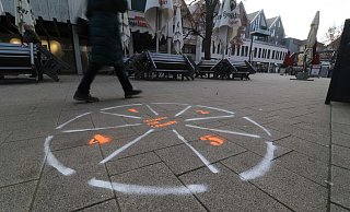 Viele Diskussionen gab es um die zunächst unbekannten Sprühkreise in der Stadt. - Simone Flörke Viele Diskussionen gab es um die zunächst unbekannten Sprühkreise in der Stadt. - Simone Flörke