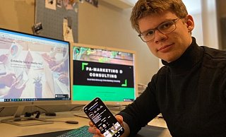 Wichtige Kommunikationskanäle, gerade in Lockdown-Zeiten: Jona Pakebusch (18) hat nicht nur für seine eigene Firma die Webpräsenz und den Instagram-Kanal aufgebaut. - privat Wichtige Kommunikationskanäle, gerade in Lockdown-Zeiten: Jona Pakebusch (18) hat nicht nur für seine eigene Firma die Webpräsenz und den Instagram-Kanal aufgebaut. - privat