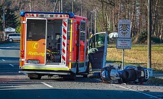 Der tödliche Motorradunfall ereignete sich kurz vor der Granze zum Landkreis Gütersloh. - Andreas Zobe Der tödliche Motorradunfall ereignete sich kurz vor der Granze zum Landkreis Gütersloh. - Andreas Zobe