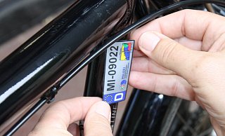 Ein Nummernschild fürs Fahrrad. - Privat Ein Nummernschild fürs Fahrrad. - Privat