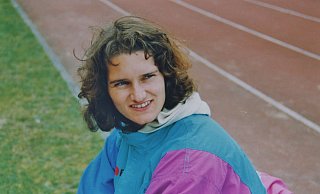 An der deutschen Spitze: Kerstin Poltrock im Jahr 1991 als 27-Jährige. Foto: Claus-Werner Kreft - Kreft An der deutschen Spitze: Kerstin Poltrock im Jahr 1991 als 27-Jährige. Foto: Claus-Werner Kreft - Kreft