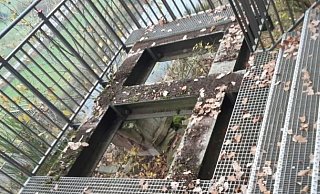 Am Skywalk geht es tief hinunter. Die Gitterroste fehlen nun. - Stadt Am Skywalk geht es tief hinunter. Die Gitterroste fehlen nun. - Stadt