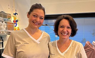 Die beiden Kinderärztinnen Carolin Sperlich (l.) und Christine Wegendt freuen sich auf lange Jahre mit ihren kleinen Patientinnen und Patienten. - privat Die beiden Kinderärztinnen Carolin Sperlich (l.) und Christine Wegendt freuen sich auf lange Jahre mit ihren kleinen Patientinnen und Patienten. - privat