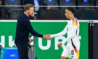 Bundestrainer Nagelsmann bedauert die Verletzung von Jamal Musiala sehr. - Tom Weller/dpa Bundestrainer Nagelsmann bedauert die Verletzung von Jamal Musiala sehr. - Tom Weller/dpa