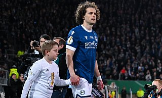 Mael Corboz und der DSC Arminia verfolgen nicht nur im DFB-Pokal, sondern auch in der Liga große Ziele. - Teresa Kroeger Mael Corboz und der DSC Arminia verfolgen nicht nur im DFB-Pokal, sondern auch in der Liga große Ziele. - Teresa Kroeger