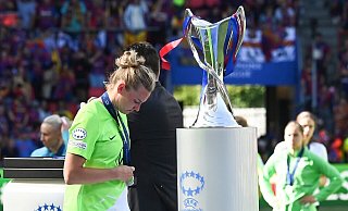 2023 verpasste Alexandra Popp im Finale gegen Barcelona den Champions-League-Titel knapp. - Swen Pförtner/dpa 2023 verpasste Alexandra Popp im Finale gegen Barcelona den Champions-League-Titel knapp. - Swen Pförtner/dpa