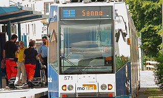 Wegen eines Unfalls kam es in Bielefelds Stadtbahnnetz zu Störungen. - Christian Mathiesen Wegen eines Unfalls kam es in Bielefelds Stadtbahnnetz zu Störungen. - Christian Mathiesen