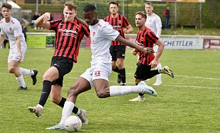 Theesens Soufian Kaba kommt hier frei zum Schuss, den Treffer zum 1:0 erzielte er aber mit dem Bauch. - Peter Unger Theesens Soufian Kaba kommt hier frei zum Schuss, den Treffer zum 1:0 erzielte er aber mit dem Bauch. - Peter Unger