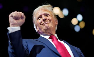 Trump ist der unangefochtene Star auf dem Parteitag. - Julia Nikhinson/AP/dpa Trump ist der unangefochtene Star auf dem Parteitag. - Julia Nikhinson/AP/dpa