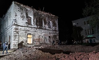 Die russischen Luftschläge trafen auch erneut die ukrainische Stadt Charkiw im Osten des Landes. - Yakiv Liashenko/AP/dpa Die russischen Luftschläge trafen auch erneut die ukrainische Stadt Charkiw im Osten des Landes. - Yakiv Liashenko/AP/dpa