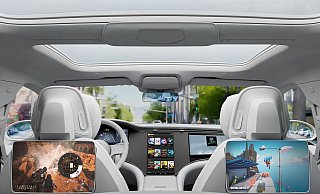 Über Dienste wie Geforce Now könnte man auch unterwegs im Auto spielen - flottes Netz vorausgesetzt. - Nvidia/dpa-tmn Über Dienste wie Geforce Now könnte man auch unterwegs im Auto spielen - flottes Netz vorausgesetzt. - Nvidia/dpa-tmn