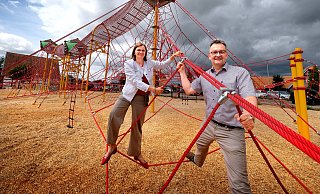 Der Mega-Spielplatz auf dem Bessmann-Gelände in Harsewinkel hat täglich geöffnet - kostenfrei. - Andreas Frücht Der Mega-Spielplatz auf dem Bessmann-Gelände in Harsewinkel hat täglich geöffnet - kostenfrei. - Andreas Frücht